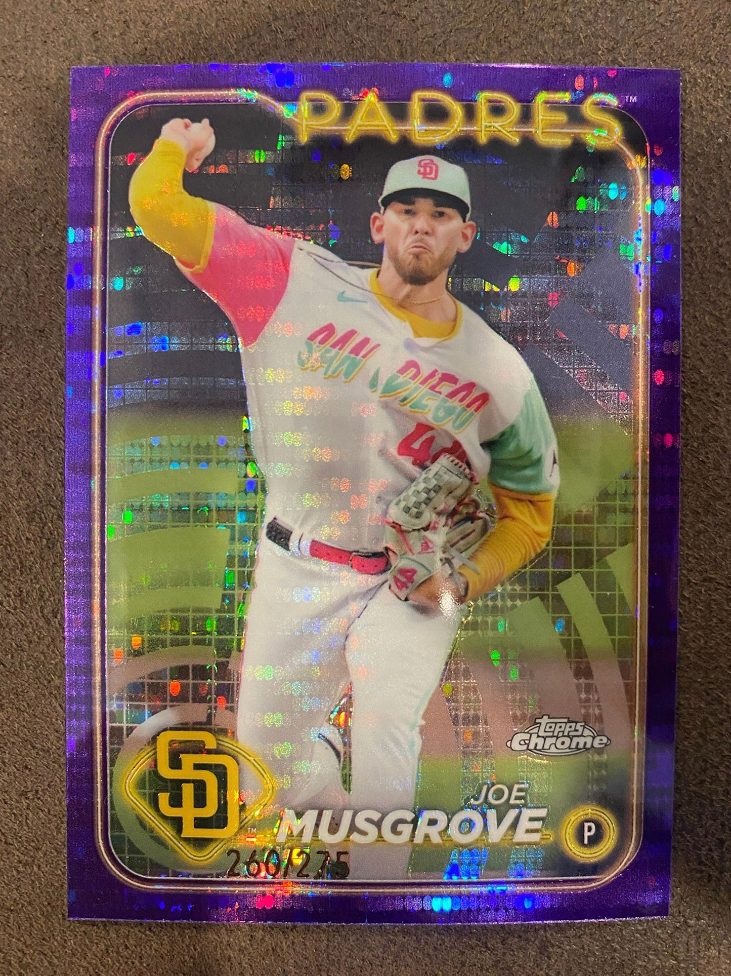 Joe Musgrove - 2024 Topps Chrome - Purple Sonar /275 - Padres