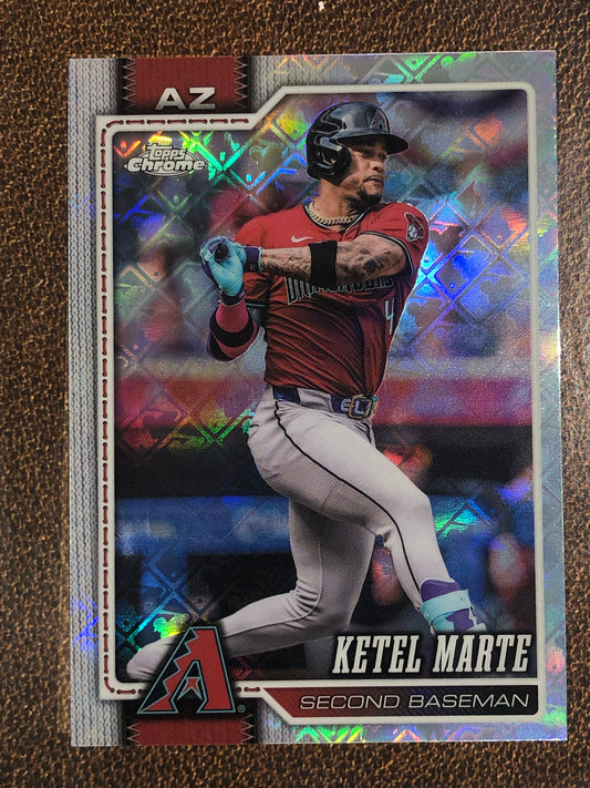 Ketel Marte - 2026 Topps Chrome Logofractor - Base Logofractor - Diamondbacks