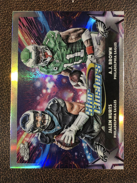 Jalen Hurts / A.J. Brown - 2025 Topps Chrome Cosmic - Star Cluster - Eagles
