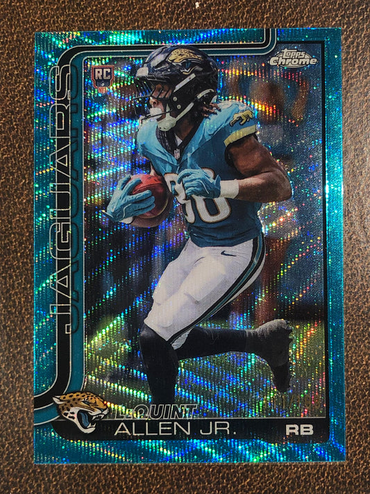 LeQuint Allen Jr. - 2025 Topps Chrome - AQUA Wave Refractor /199 - Jaguars