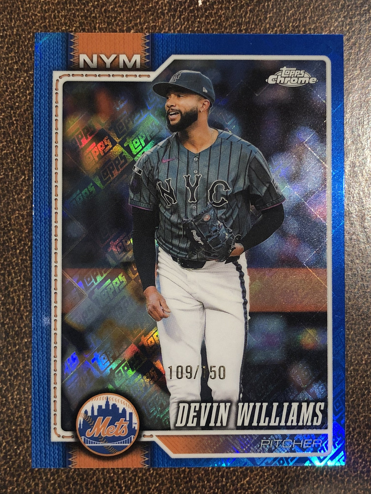 Devin Williams - 2026 Topps Chrome - BLUE Fanatics Topps Foil /150 - Mets