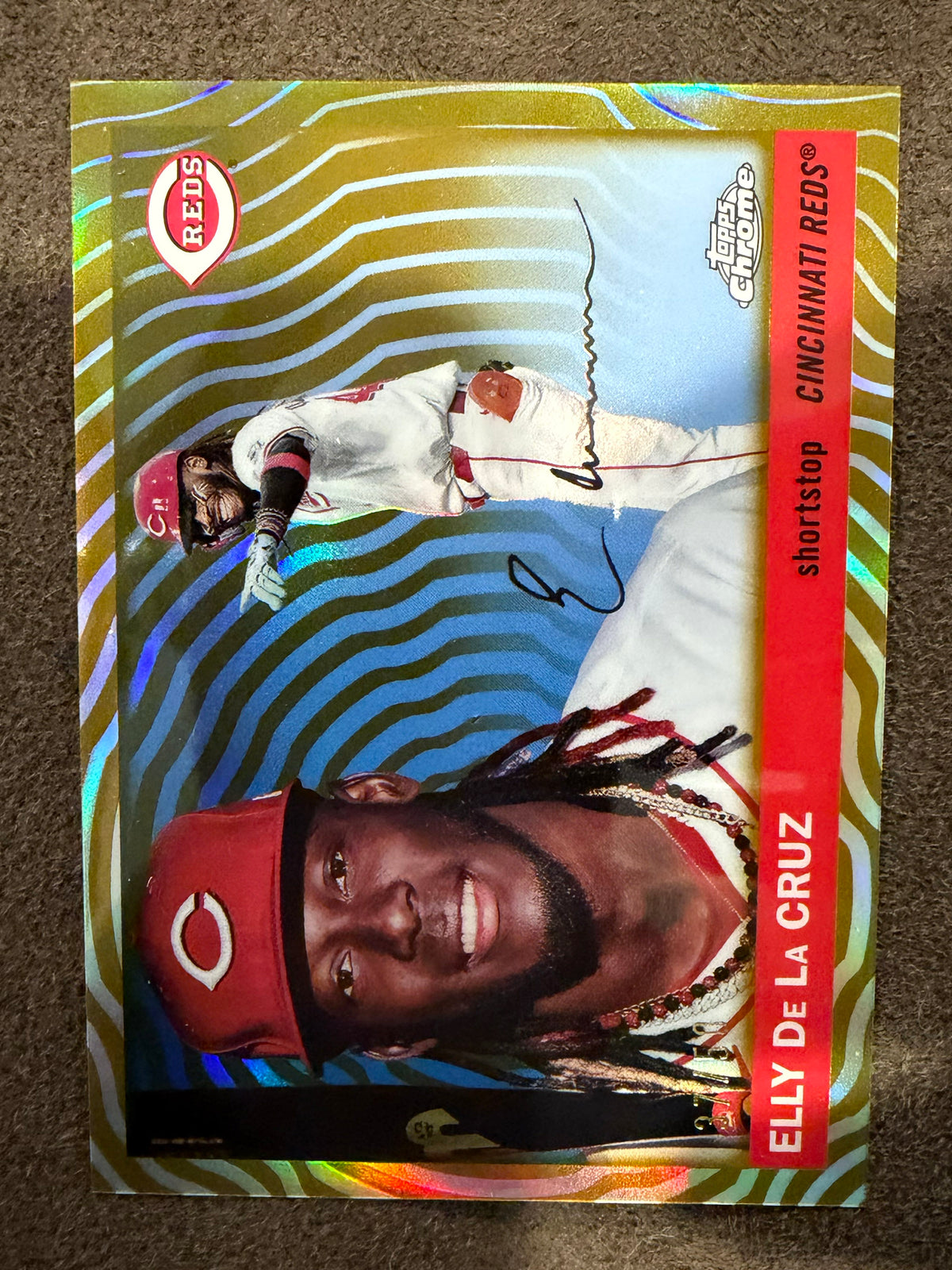 Elly De La Cruz - 2025 Topps Chrome Platinum - GOLD Vibrations /50 - Reds