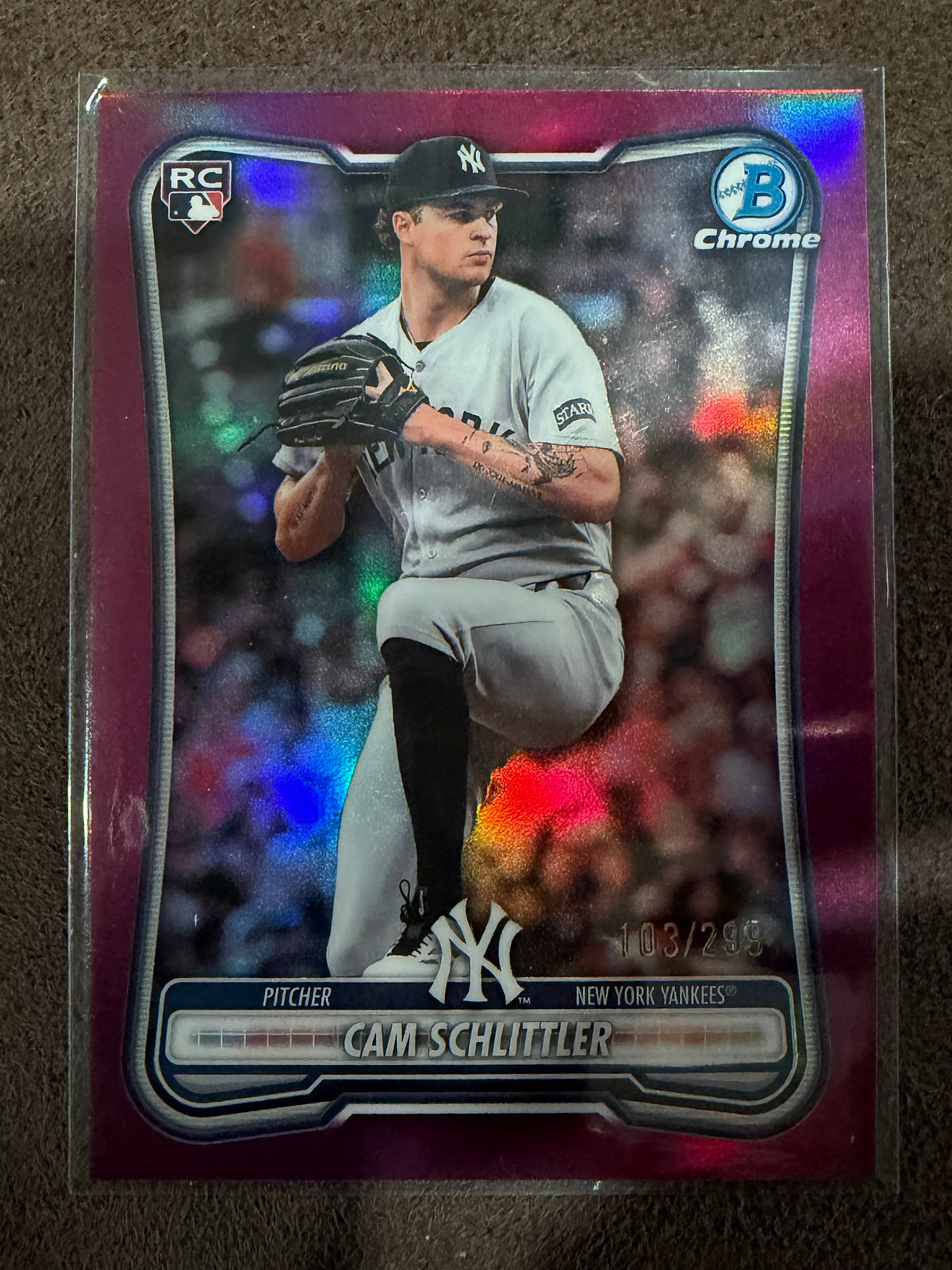 Cam Schlittler - 2026 Bowman - FUSCHIA Chrome Rookie /299 - Yankees