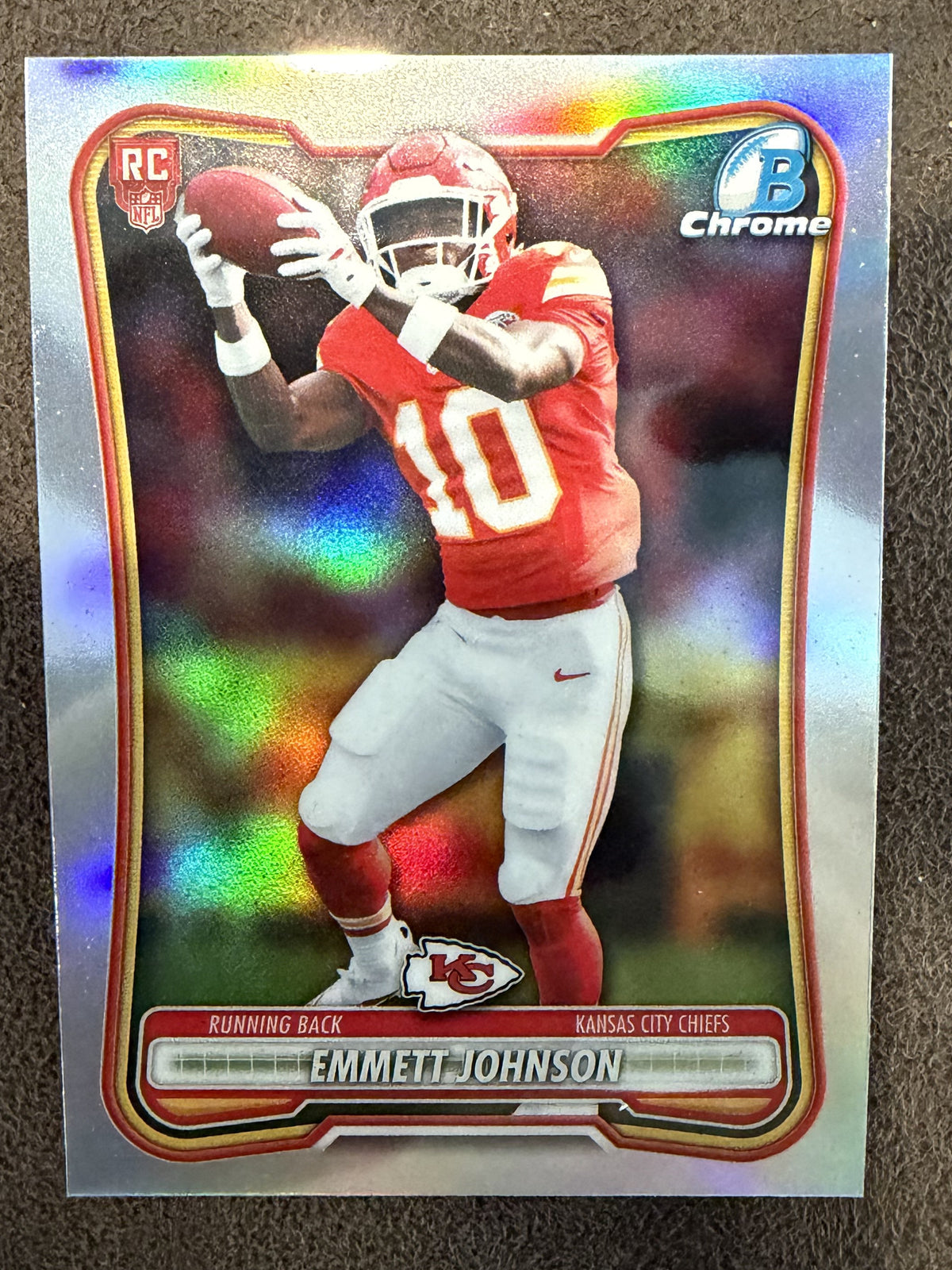 Emmett Johnson - 2026 Bowman Chrome - Red Rookie Redemption - Chiefs