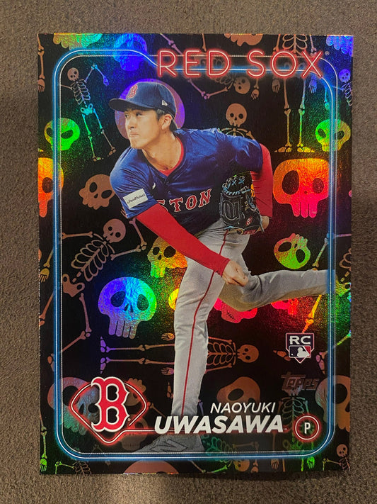 Naoyuki Uwasawa - 2024 Topps Update - Skeletons Holiday Paralell /50 - Red Sox