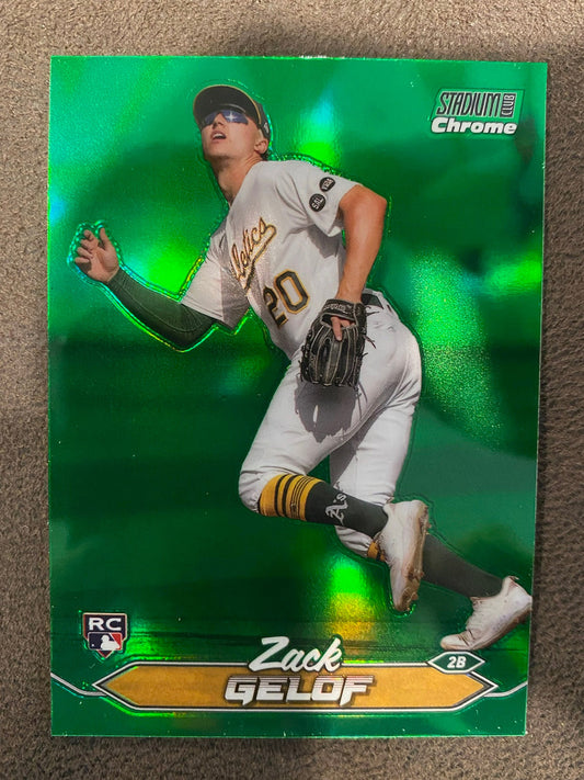 Zack Gelof -  2024 Topps Stadium Club - Green Refractor - Athletics
