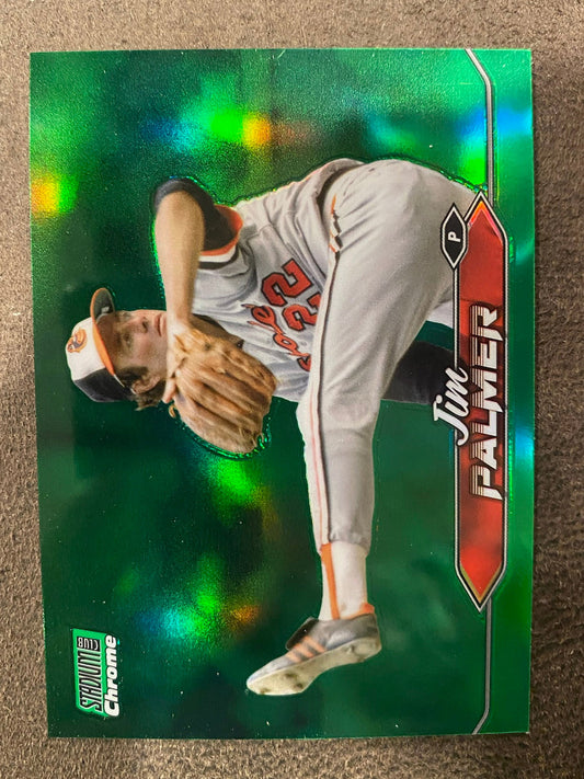 Jim Palmer -  2024 Topps Stadium Club - Green Chrome Refractor - Orioles