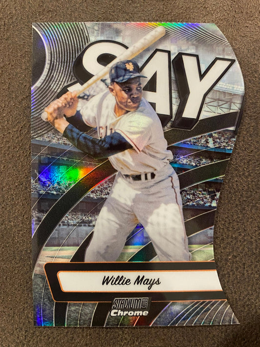 Willie Mays - 2024 Topps Stadium Club - Triumvirates Nickname (left) - Giants