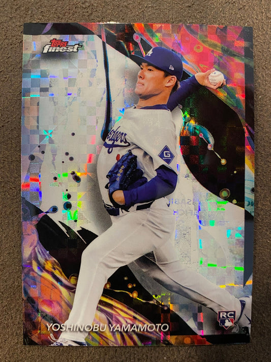 Yoshinobu Yamamoto - 2024 Topps Finest - Xfractor - Dodgers
