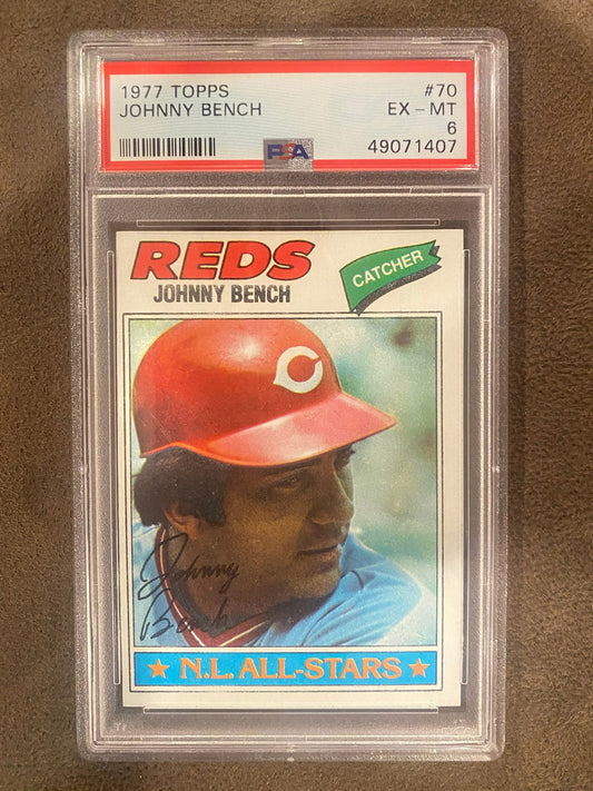 Johnny Bench - 1977 Topps - #70 (PSA 6) - Reds