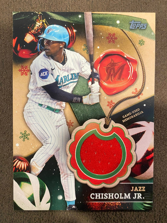 Jazz Chisholm Jr. - 2024 Topps Holiday - Game-Used RELIC - Marlins