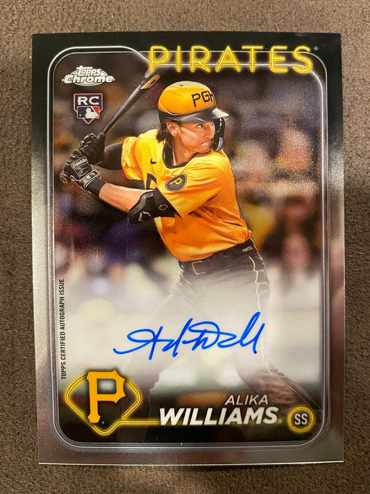Alika Williams - 2024 Topps Chrome - Base AUTO - Pirates