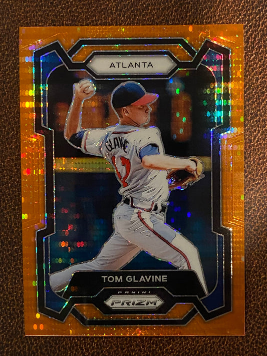 Tom Glavine - 2024 Panini Prizm - Orange Pulsar /399 - Braves