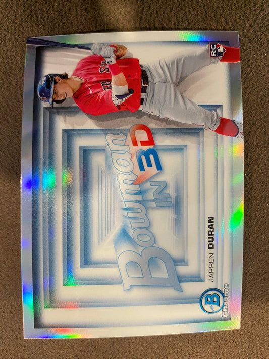 Jarren Duran - 2022 Bowman - Bowman in 3D Refractor - Red Sox