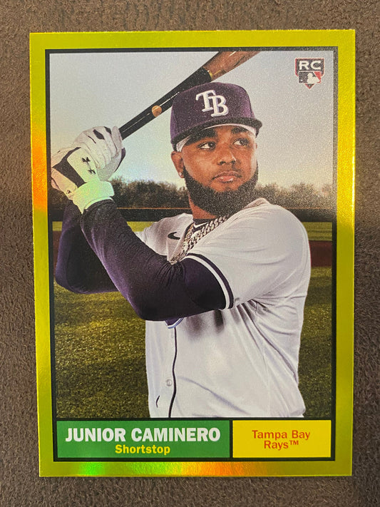 Junior Caminero - 2024 Topps Archives - Yellow Foil - Rays