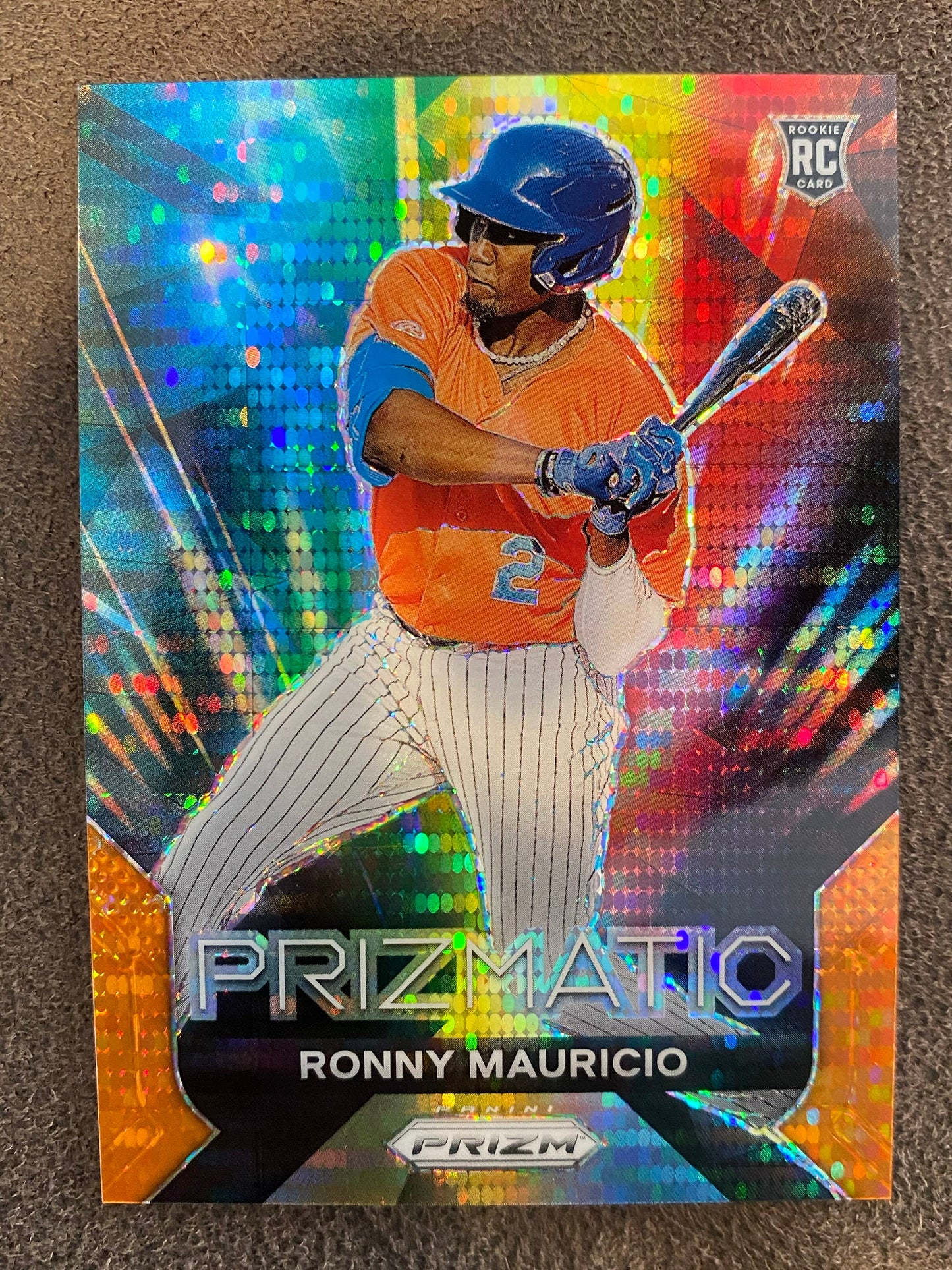 Ronny Mauricio - 2024 Panini Prizm - Prizmatic Orange Pular /399 - Mets