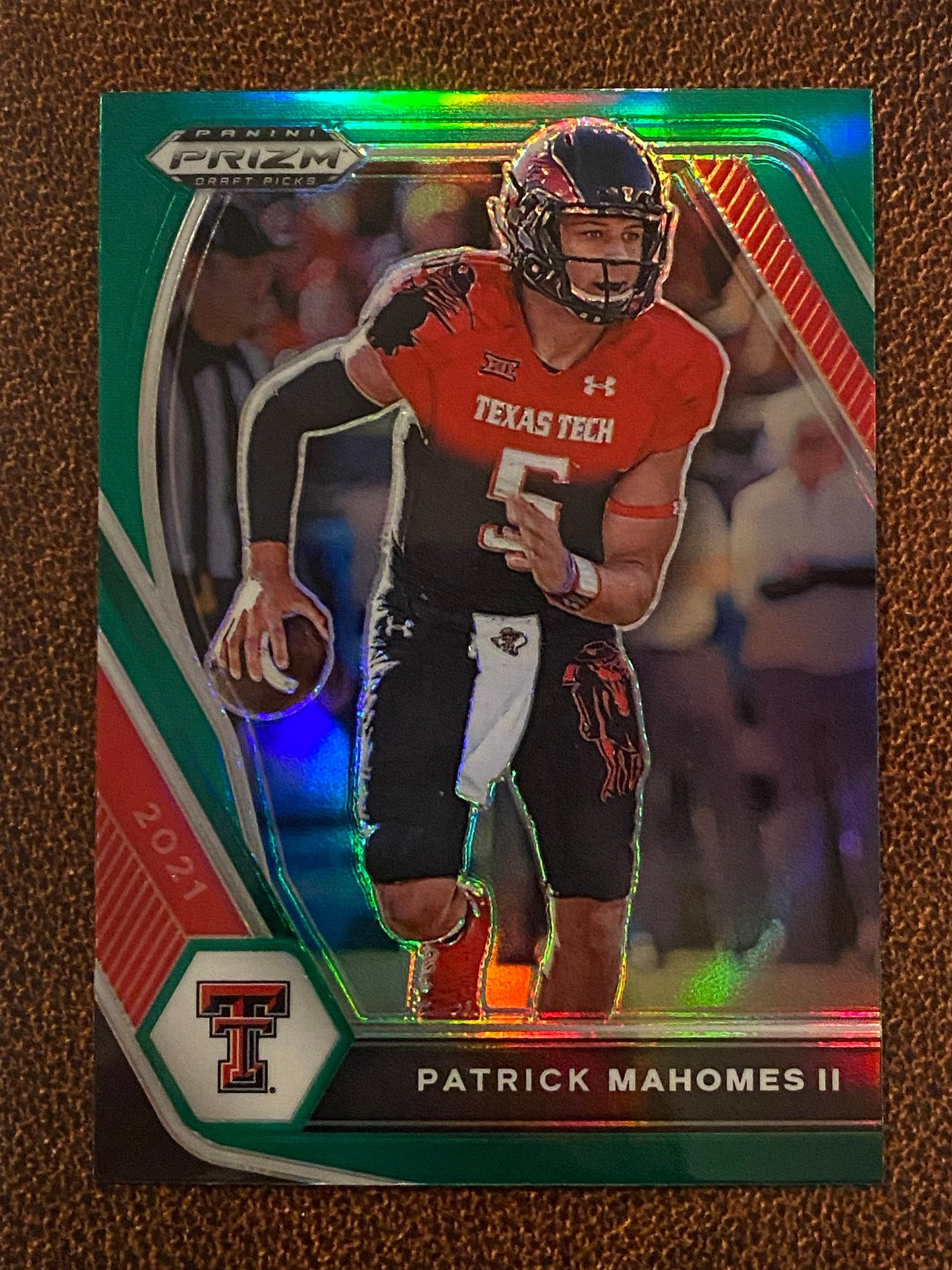 Patrick Mahomes - 2021 Panini Prizm Draft Picks - Green - Chiefs