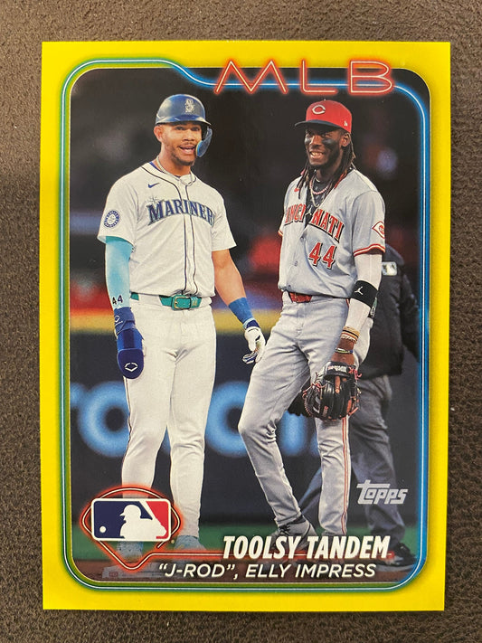 Julio Rodriguez / Elly De La Cruz - 2024 Topps Update - Yellow - Reds