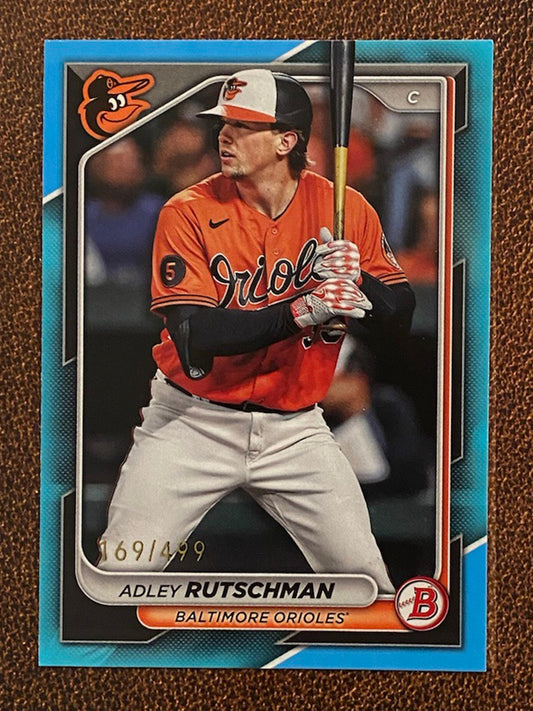 Adley Rutschman - 2024 Bowman - Sky Blue Parallel /499 - Orioles
