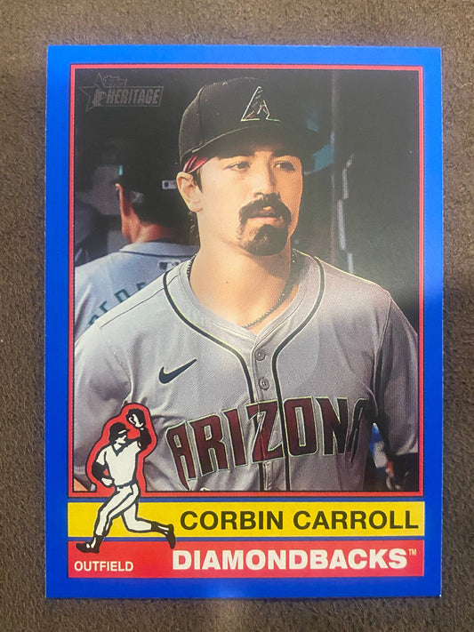 Corbin Carroll - 2025 Topps Heritage - Blue Border - Diamondbacks