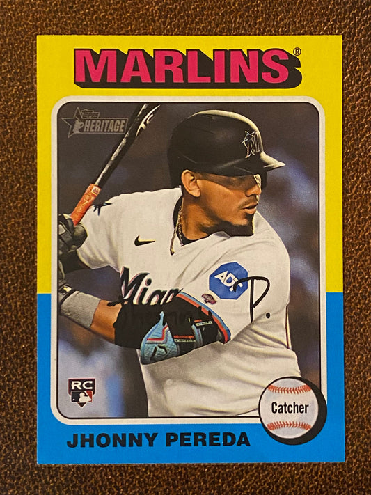 Jhonny Pereda - 2024 Topps Heritage High Number - Short Print (#719) - Marlins
