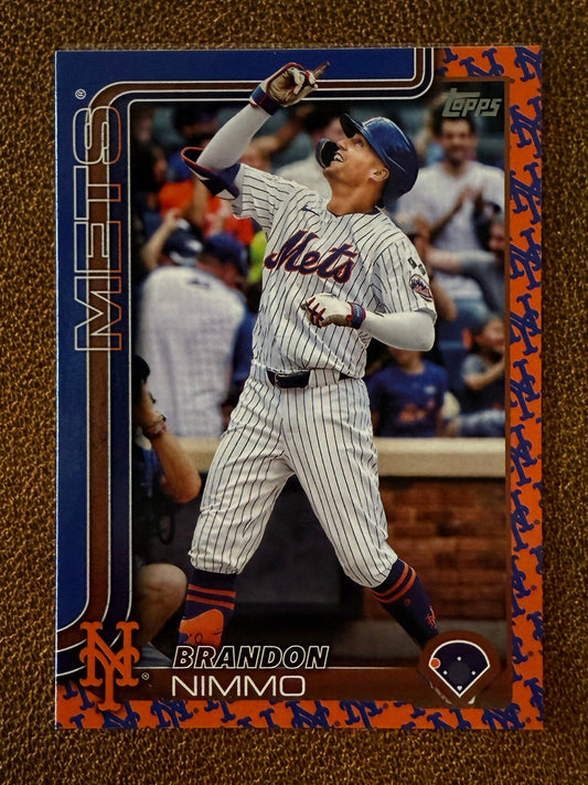 Brandon Nimmo - 2025 Topps Series 1 - Team Border SP - Mets