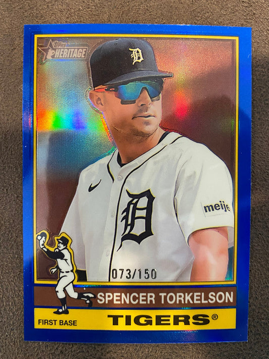 Spencer Torkelson - 2025 Heritage - Blue Chrome Refractor /150 - Tigers