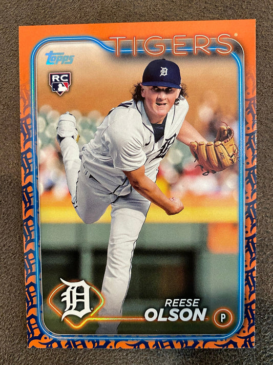 Reese Olson - 2024 Topps Series 1 - Team Border SP - Tigers