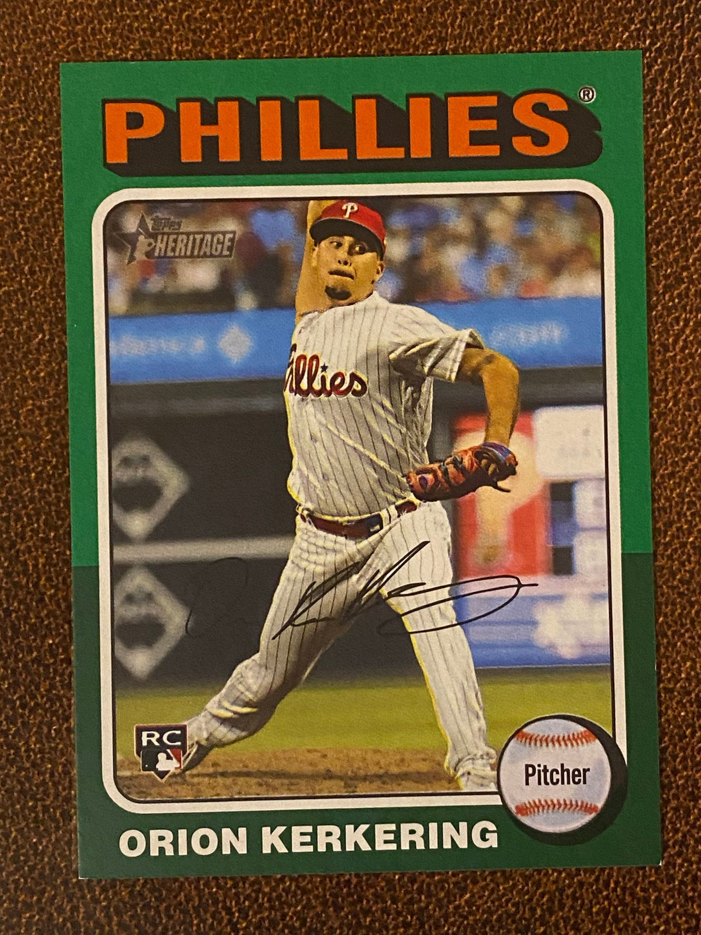 Orion Kerkering - 2024 Topps Heritage High Number - Green Border - Phillies