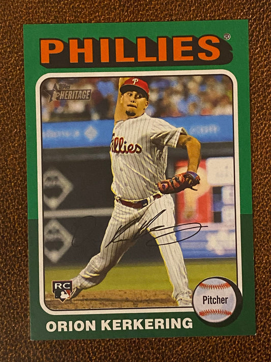 Orion Kerkering - 2024 Topps Heritage High Number - Green Border - Phillies
