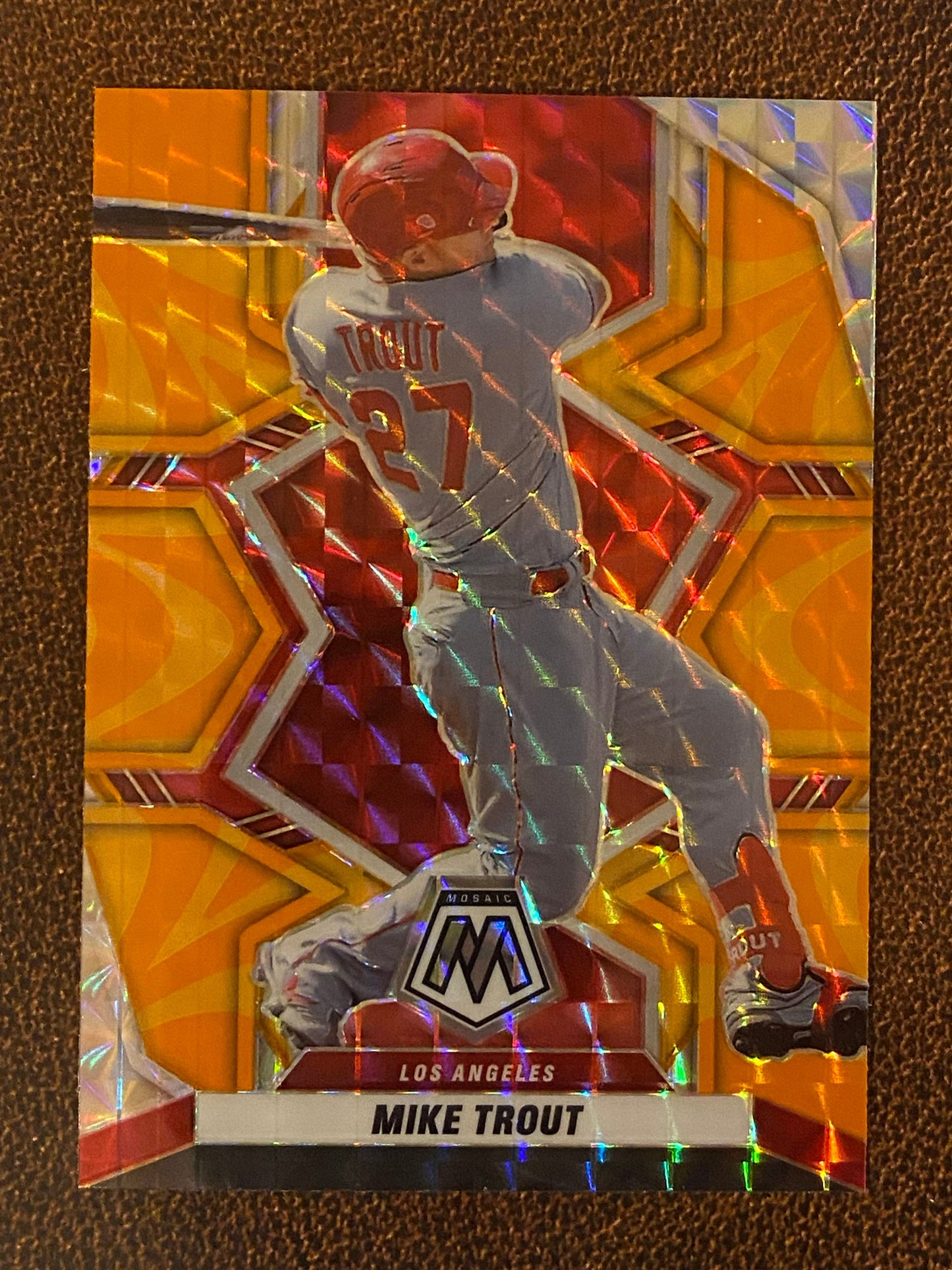 Mike Trout - 2022 Mosaic - Orange Reactive - Angels