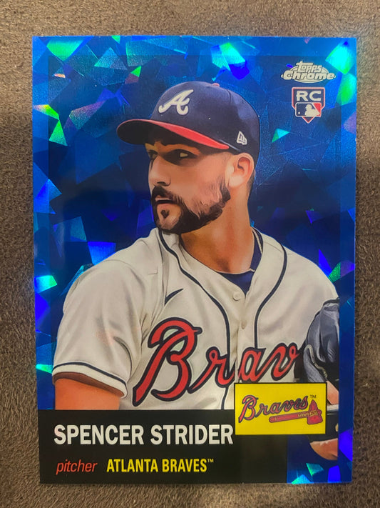 Spencer Strider - 2022 Topps Chrome Platinum Anniversary - Atomic Refractor /100 - Braves