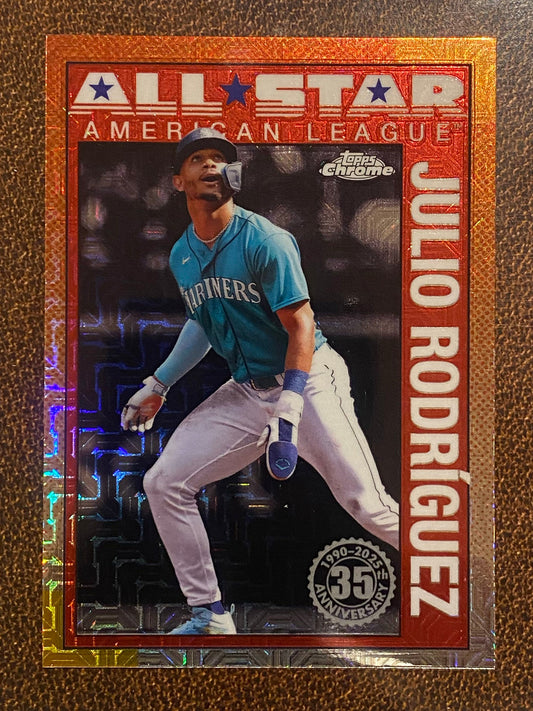 Julio Rodriguez - 2025 Topps Series 2 - 1990 All Star Mojo Refractor - Mariners