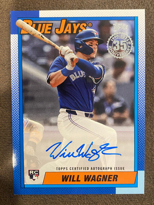 Will Wagner - 2025 Topps Series 2 - 1990 AUTO - Blue Jays