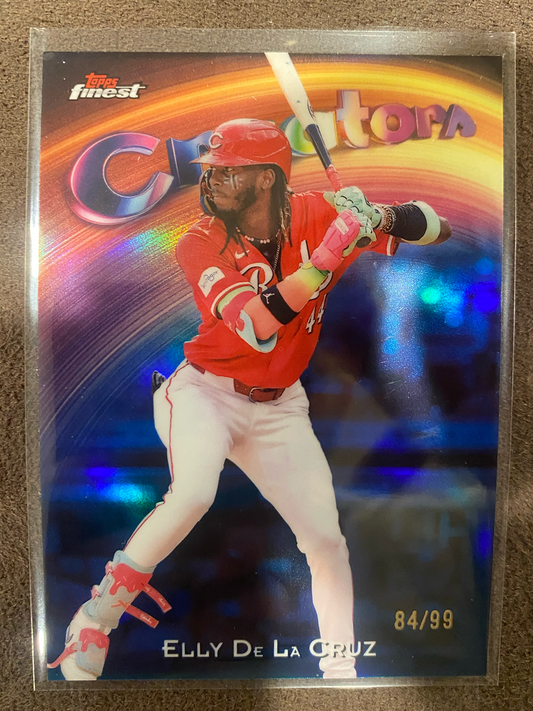 Elly De La Cruz - 2025 Topps Finest - Creators Insert BLUE /99 - Reds