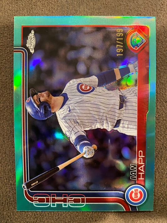 Ian Happ - 2025 Topps Chrome - Aqua Refractor /199 - Cubs