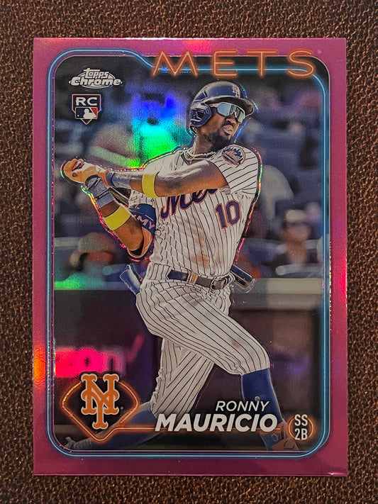 Ronny Mauricio - 2024 Topps Chrome - Pink Refractor - Mets