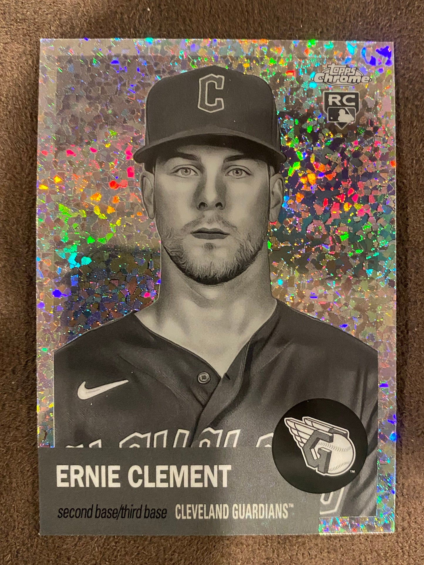 Ernie Clement - 2022 Topps Chrome Platinum Anniversary - Black & White Diamond Rookie - Blue Jays