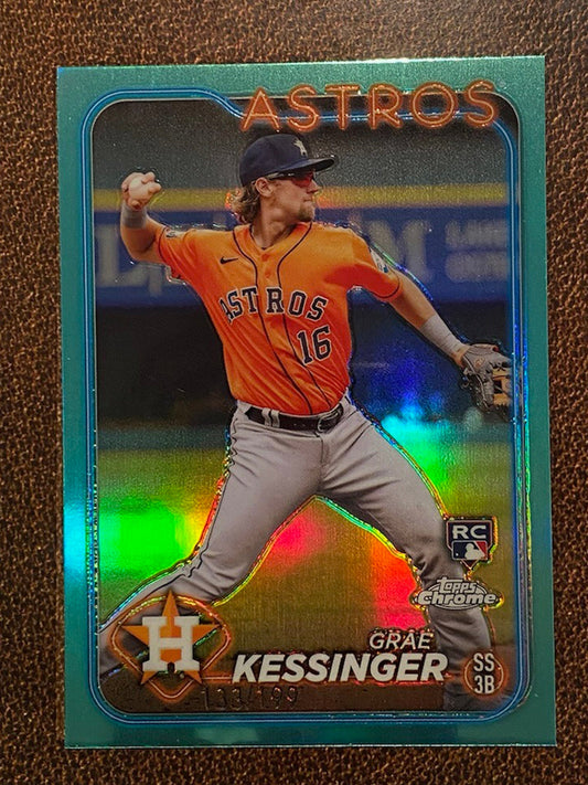 Grae Kessinger - 2024 Topps Chrome - Aqua Refractor /199 - Astros