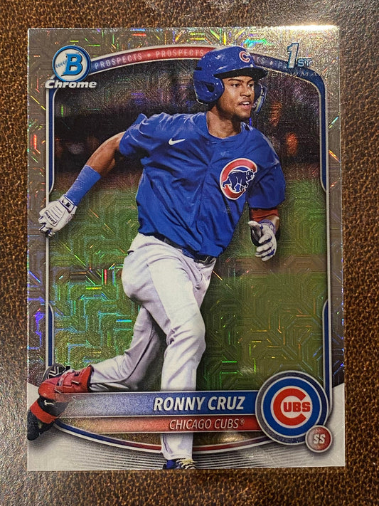 Ronny Cruz - 2025 Bowman Chrome - 1st Mojo - Cubs