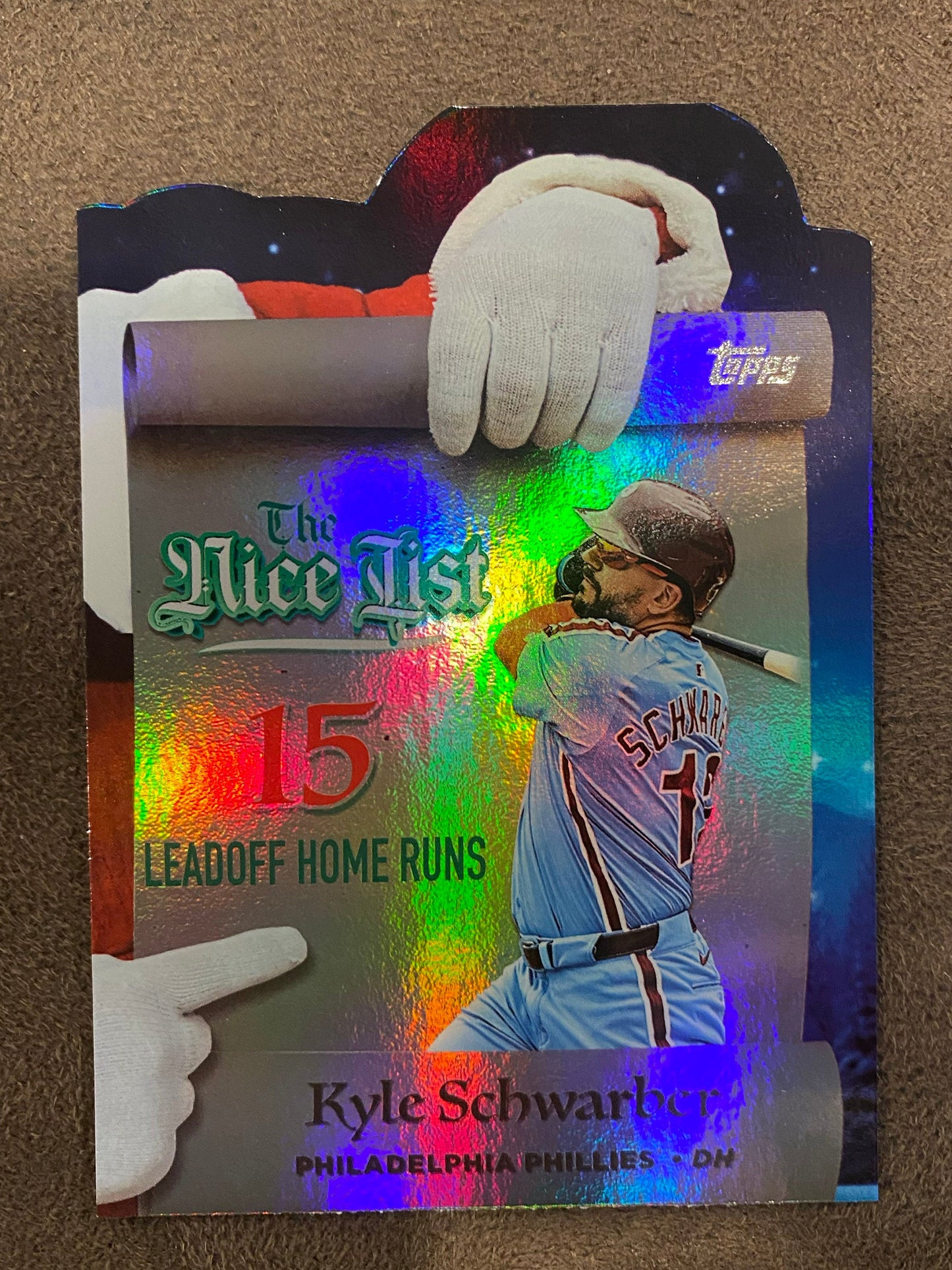 Kyle Schwarber - 2025 Topps Holiday - The Nice List - Phillies