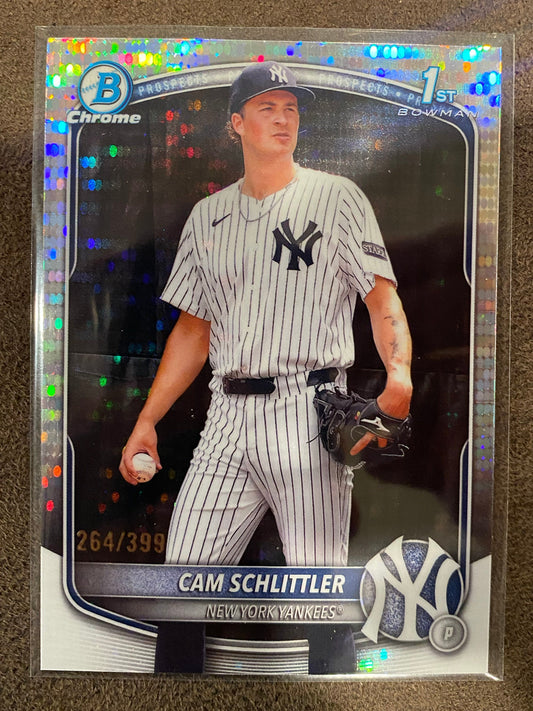 Cam Schlittler - 2025 Bowman Chrome - Pulsar /399 - Yankees