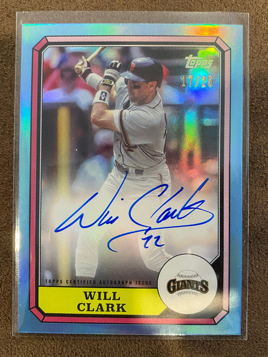 Will Clark - 2025 Topps Archives - Boardwalk AUTO /25 - Giants