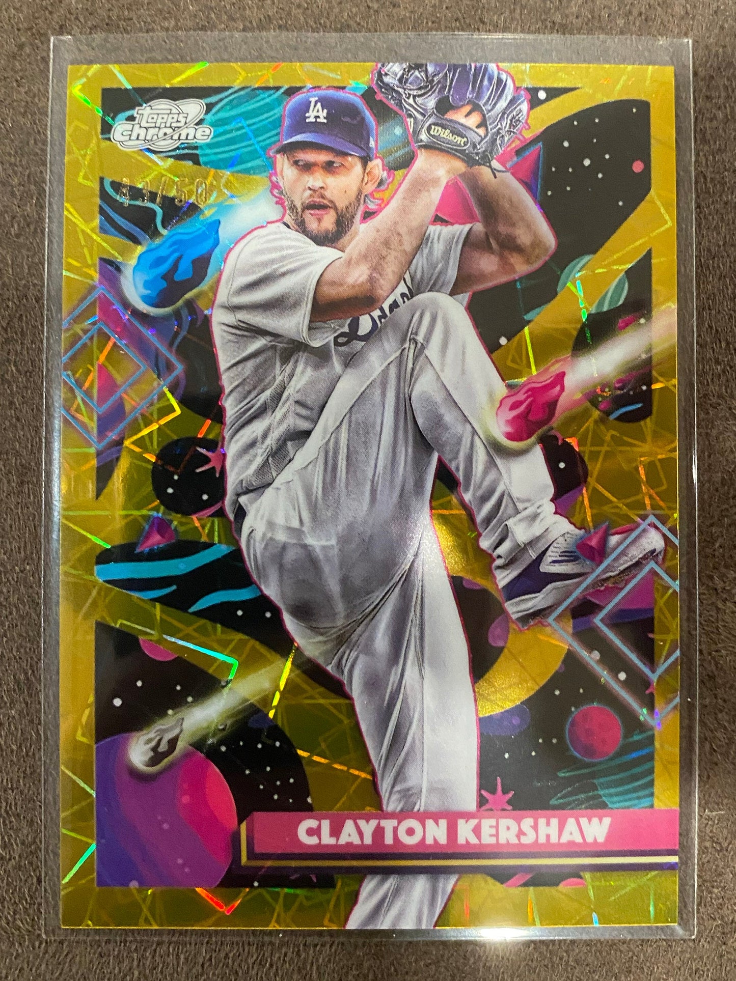 Clayton Kershaw - 2025 Topps Chrome Cosmic - GOLD /50 - Dodgers