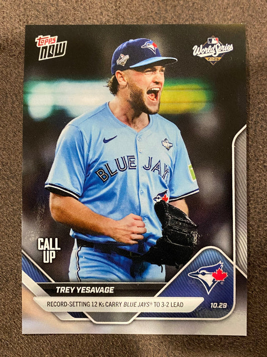 Trey Yesavage - 2025 Topps Now - Card 913 (PR: 14,898) - Blue Jays