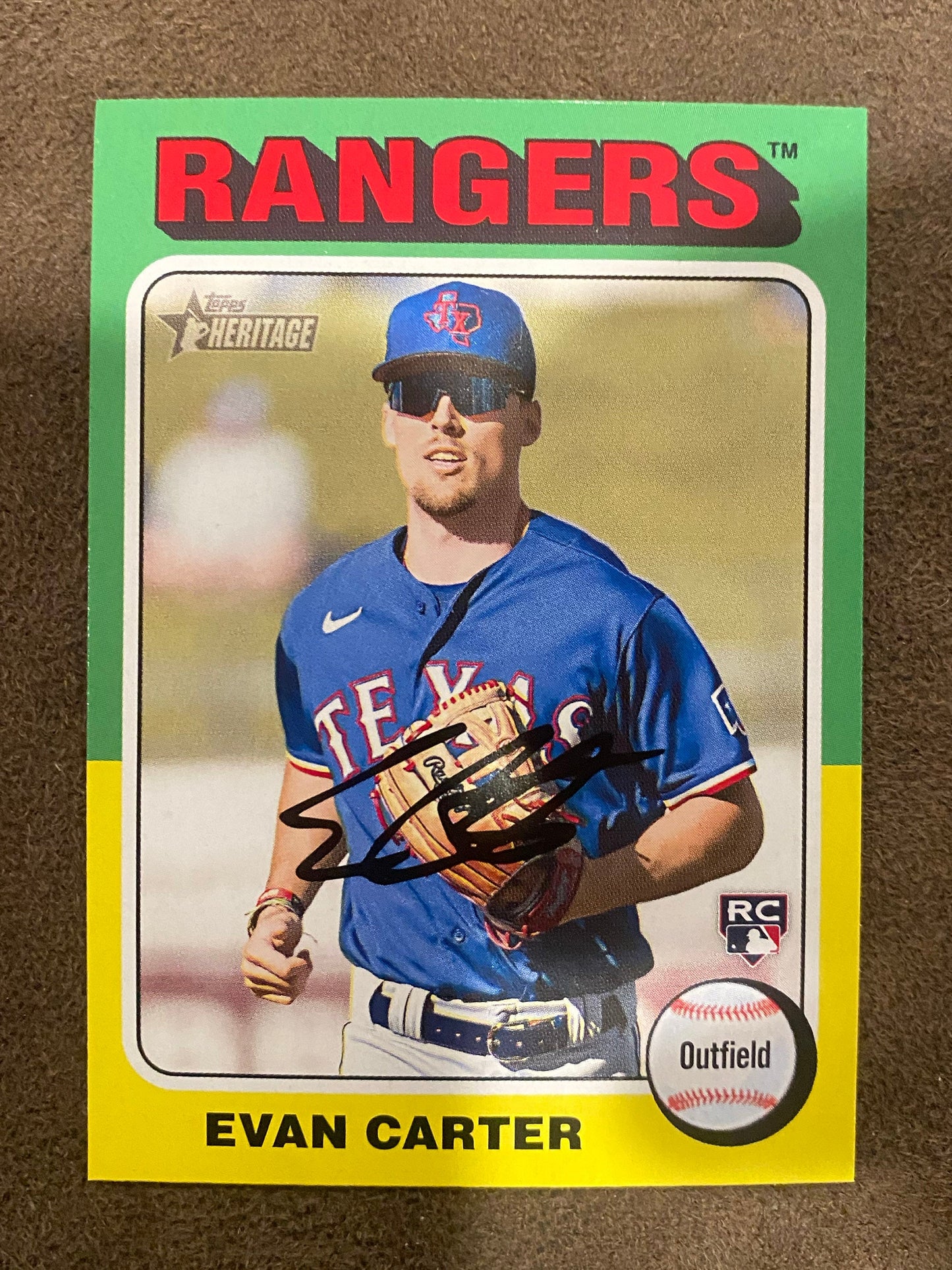 Evan Carter - 2024 Topps Heritage - Base - Rangers