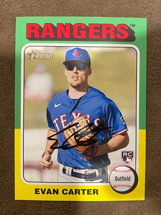 Evan Carter - 2024 Topps Heritage - Base - Rangers