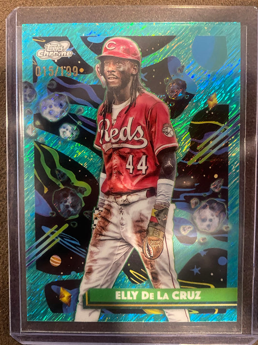 Elly De La Cruz - 2025 Topps Chrome Cosmic - AQUA Shimmer /199 - Reds