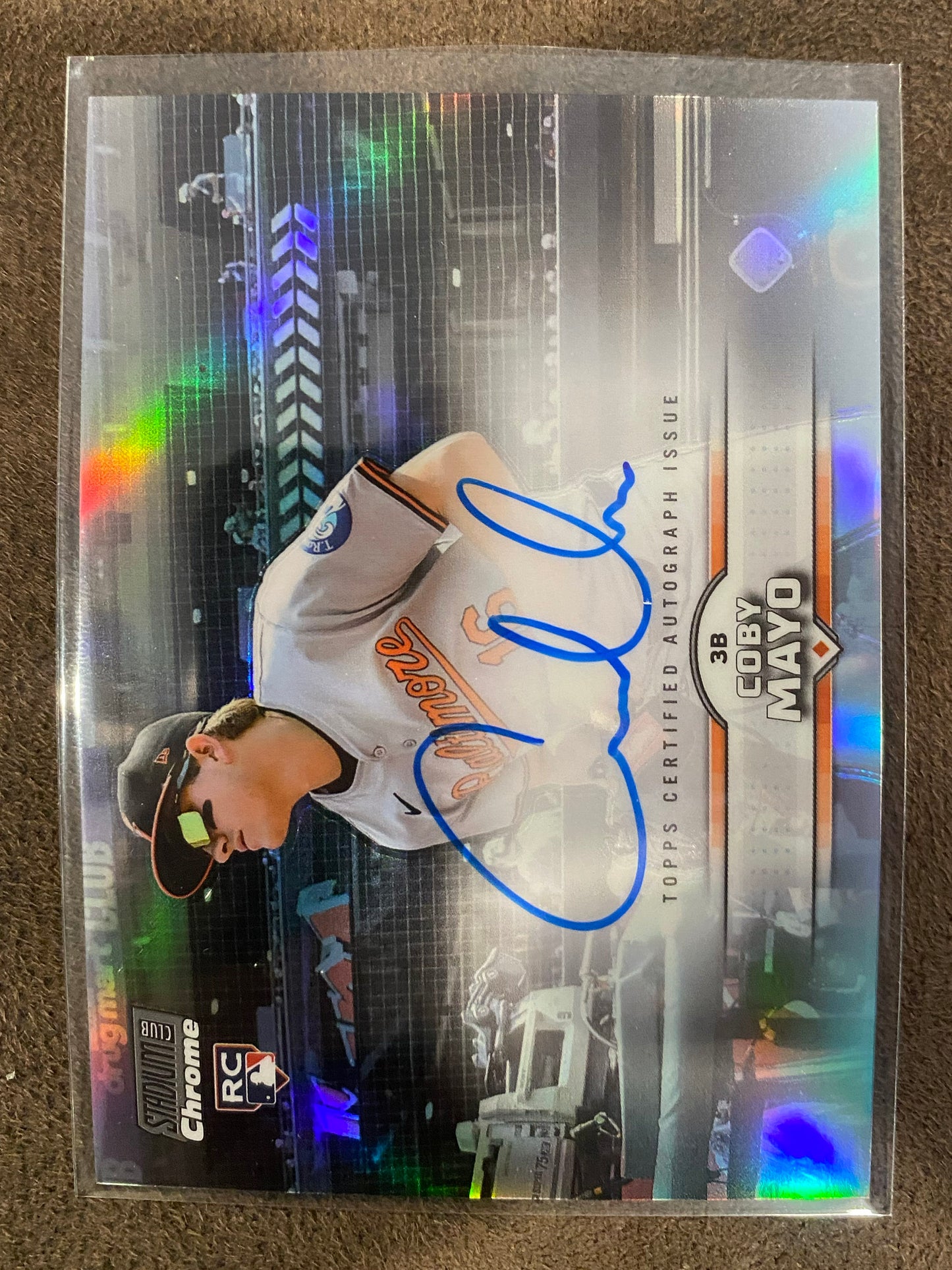 Coby Mayo - 2025 Topps Stadium Club - Chrome Refractor Rookie AUTO (PR: 160) - Orioles