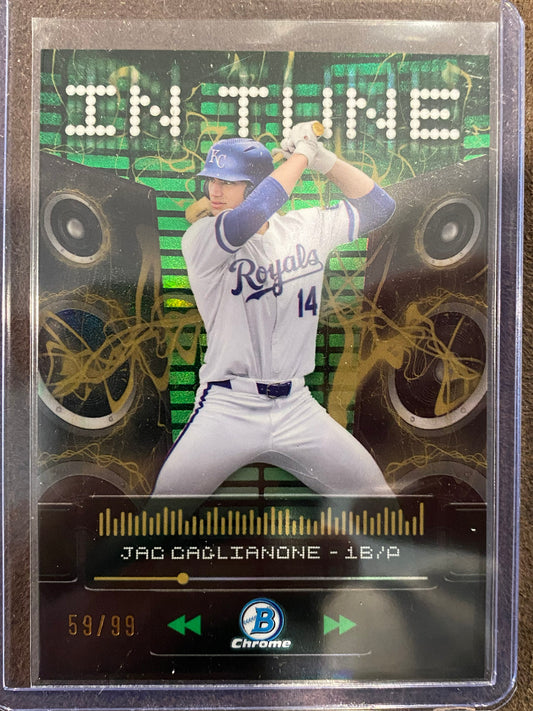 Jac Caglianone - 2024 Bowman Draft - In Tune GREEN /99 - Royals